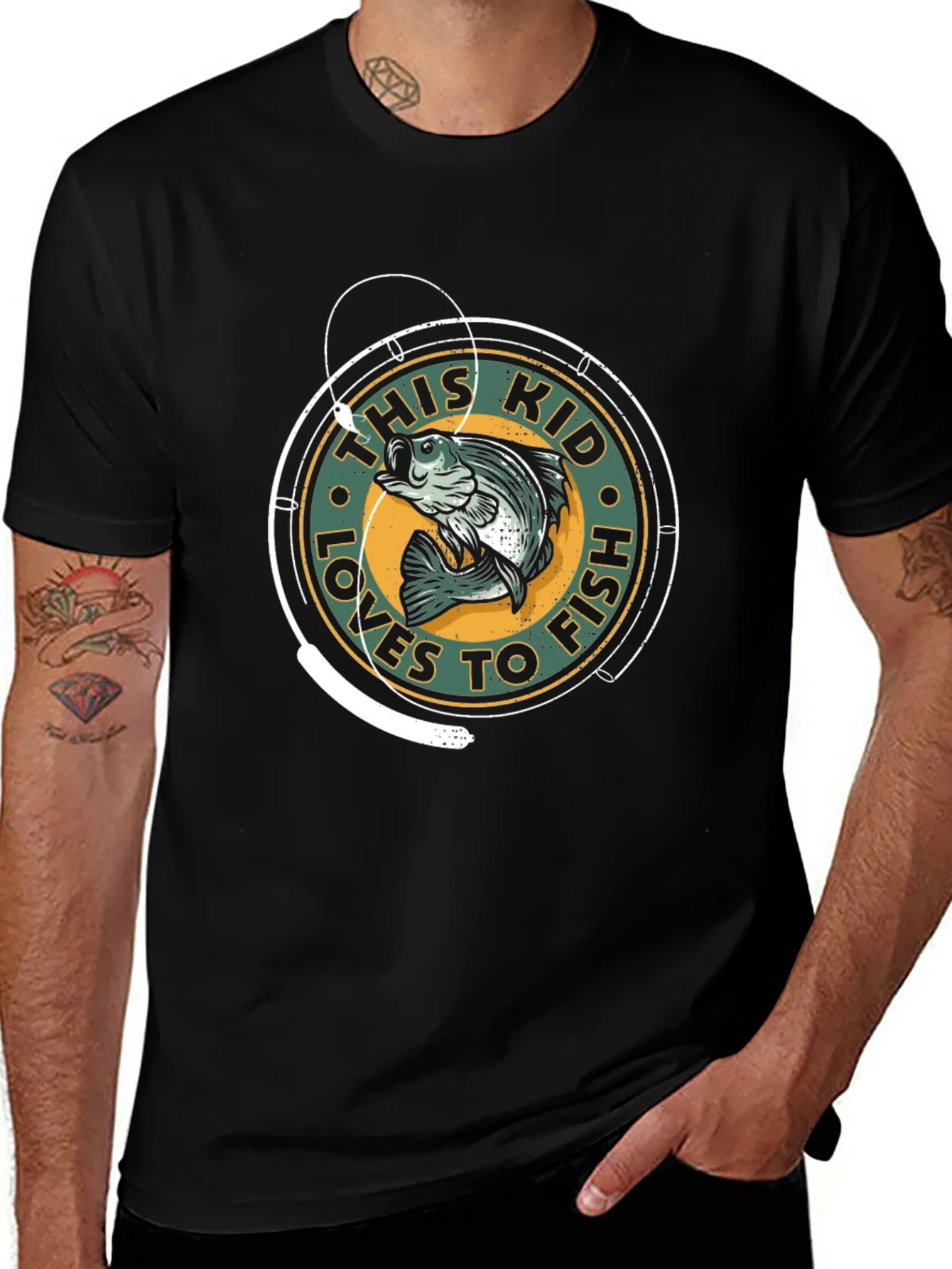 This Kid Loves to Fish Graphic T-Shirt
