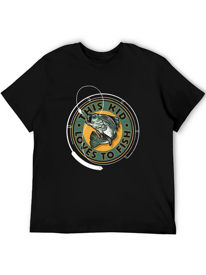 This Kid Loves to Fish Graphic T-Shirt
