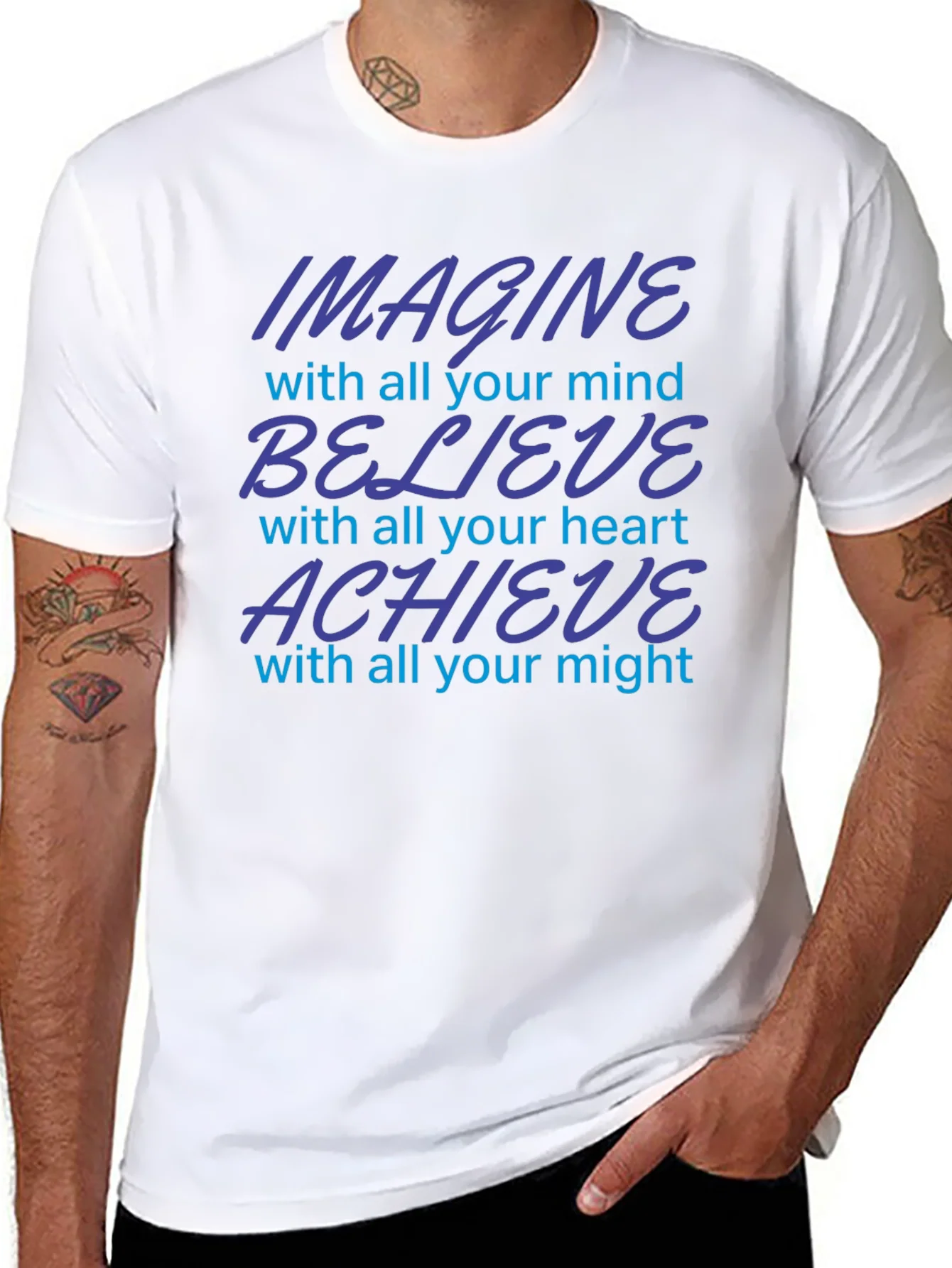 Imagine Believe Achieve Motivational T-Shirt