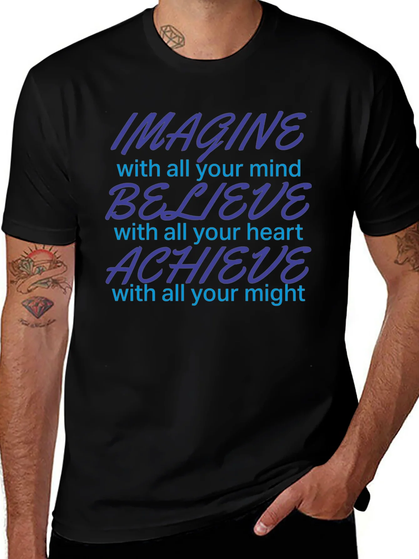 Imagine Believe Achieve Motivational T-Shirt