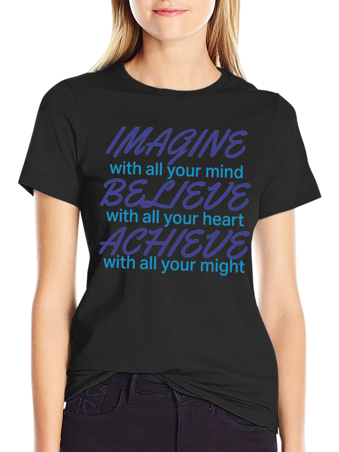 Imagine Believe Achieve Motivational T-Shirt