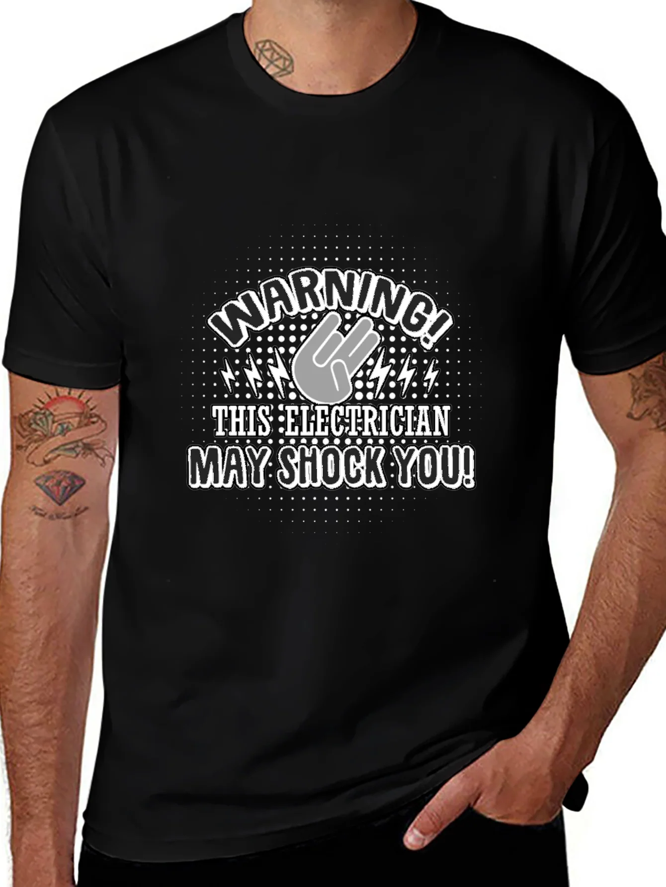 Warning! Electrician T-Shirt - Funny Electric Shock Design