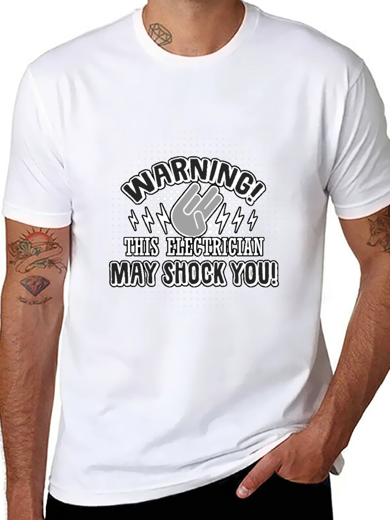 Warning! Electrician T-Shirt - Funny Electric Shock Design