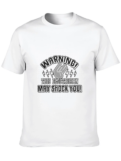 Warning! Electrician T-Shirt - Funny Electric Shock Design