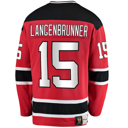 Jamie Langenbrunner New Jersey Devils   Premier Breakaway Retired  Jersey - Red