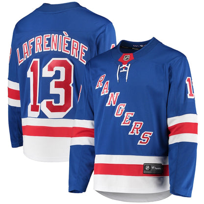 Alexis Lafrenire New York Rangers   Premier Breakaway  Jersey - Blue