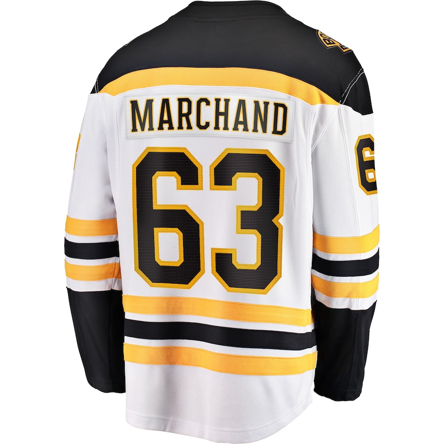 Brad Marchand Boston Bruins   Away Premier Breakaway  Jersey - White