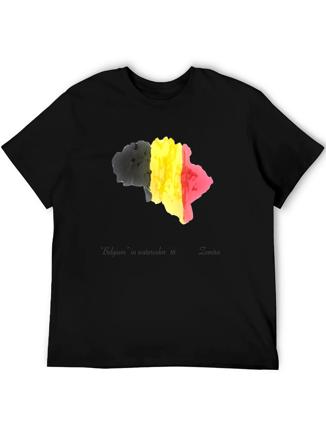 Belgium Flag T-Shirt - Black