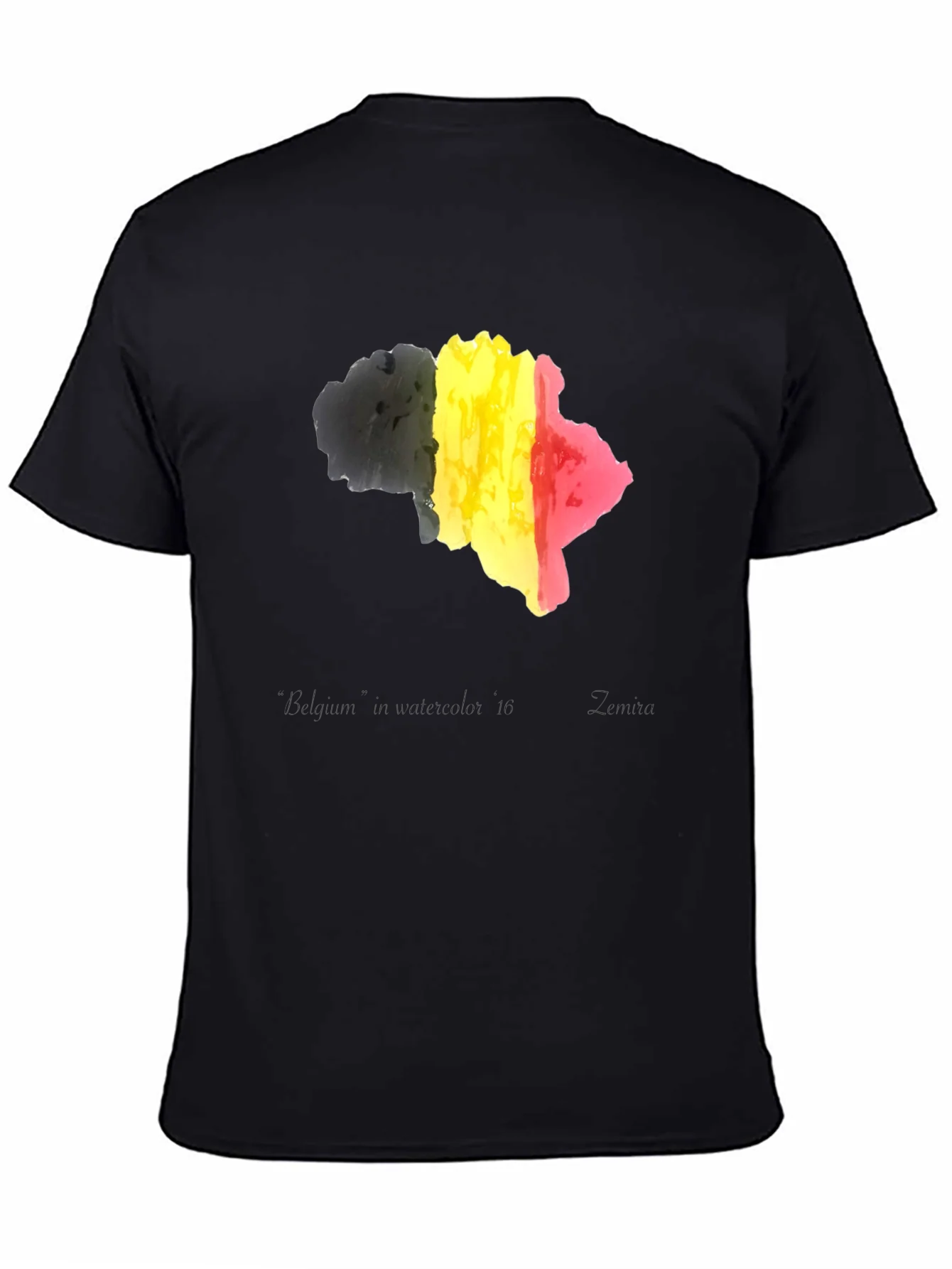 Belgium Flag T-Shirt - Black