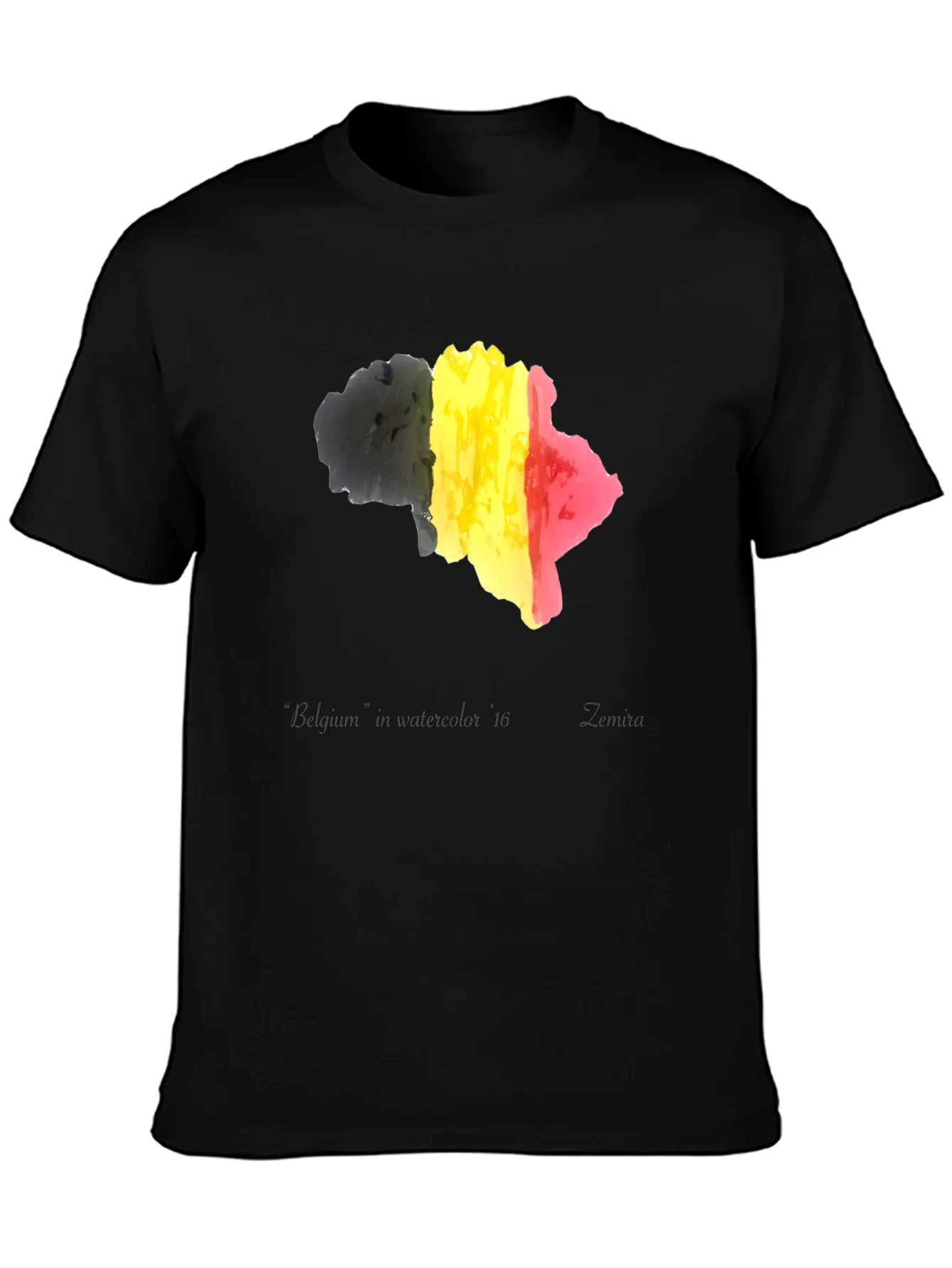 Belgium Flag T-Shirt - Black