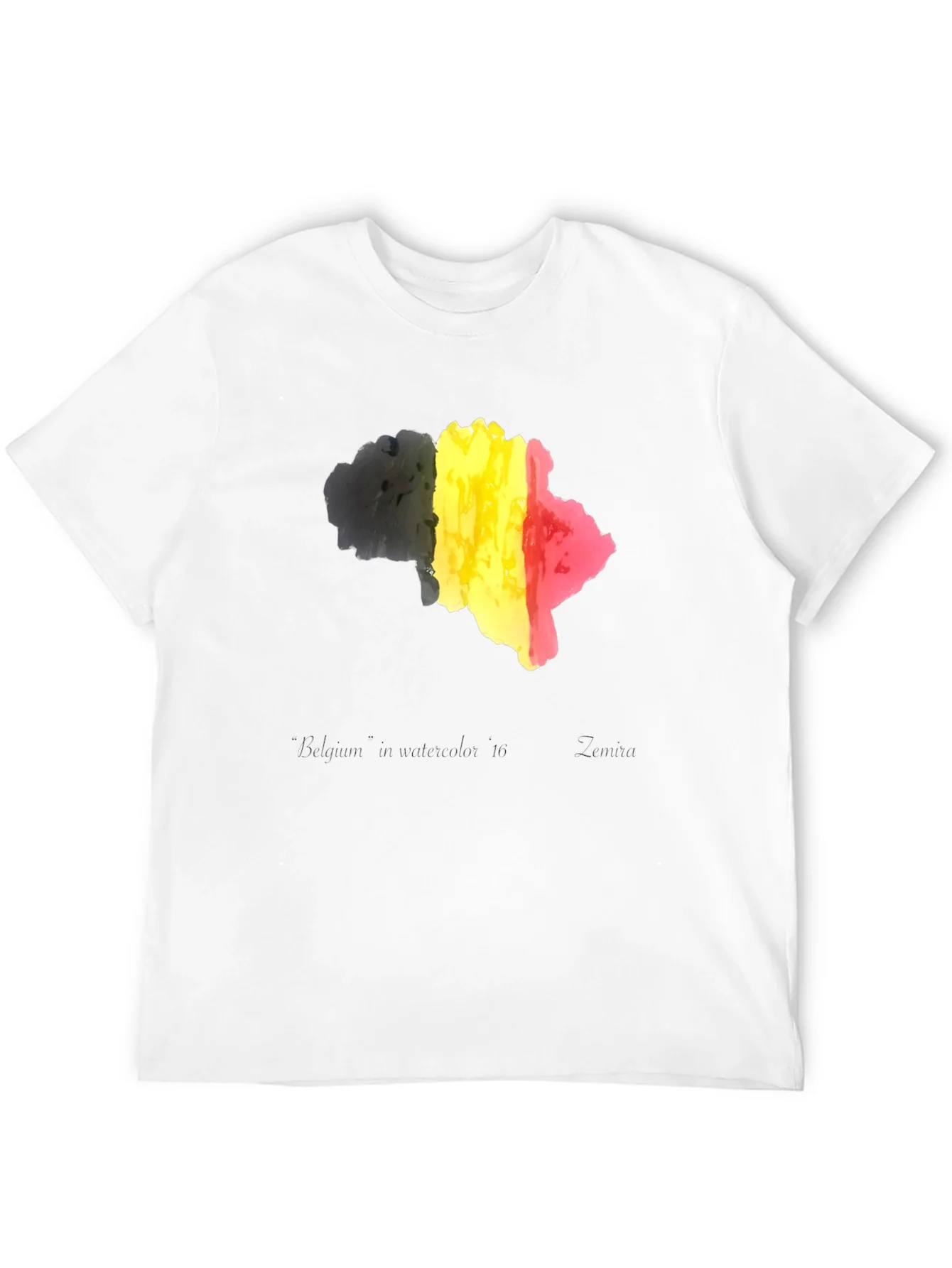 Belgium Flag T-Shirt - Black