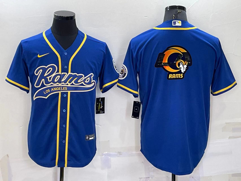 Men's Los Angeles Rams Blue Game Jersey1