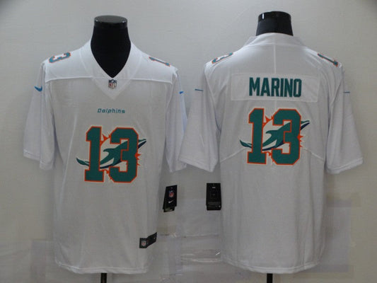 Men's Miami Dolphins #13 Dan Marino White Game Player Jersey1