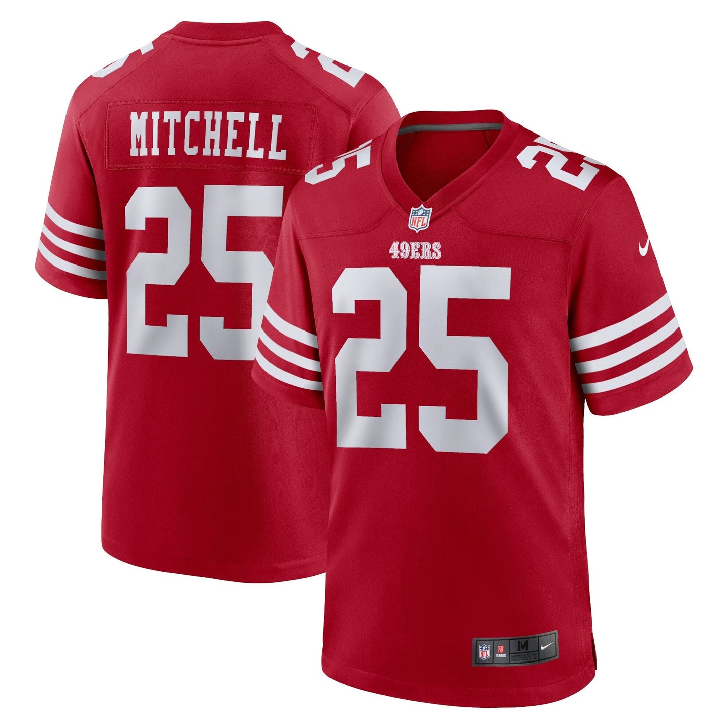 Elijah Mitchell San Francisco 49ers Nike Team   Game Jersey - Scarlet
