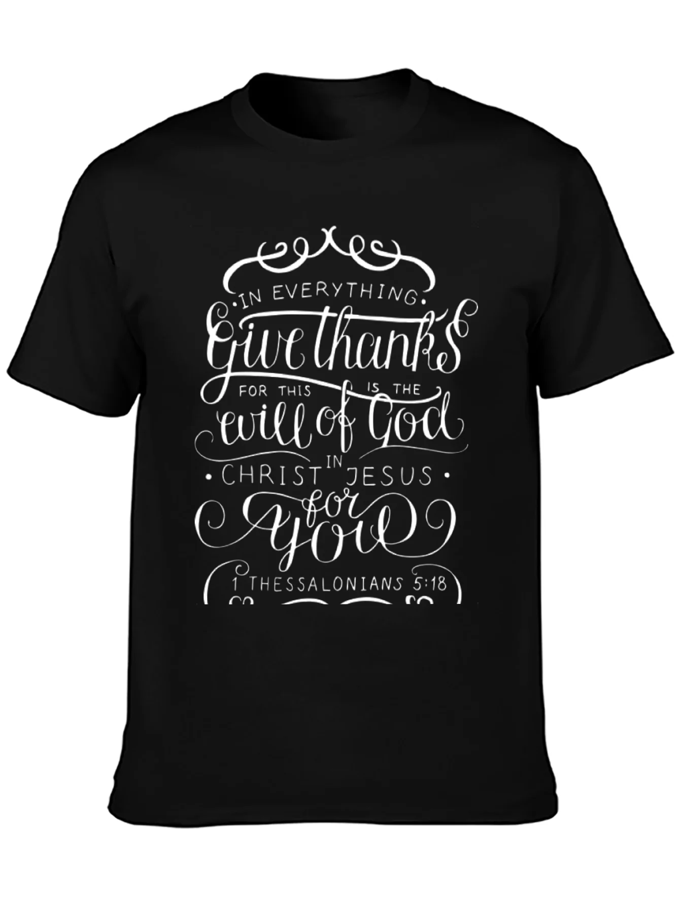 Give Thanks Christian T-Shirt - Religious Scripture Tee