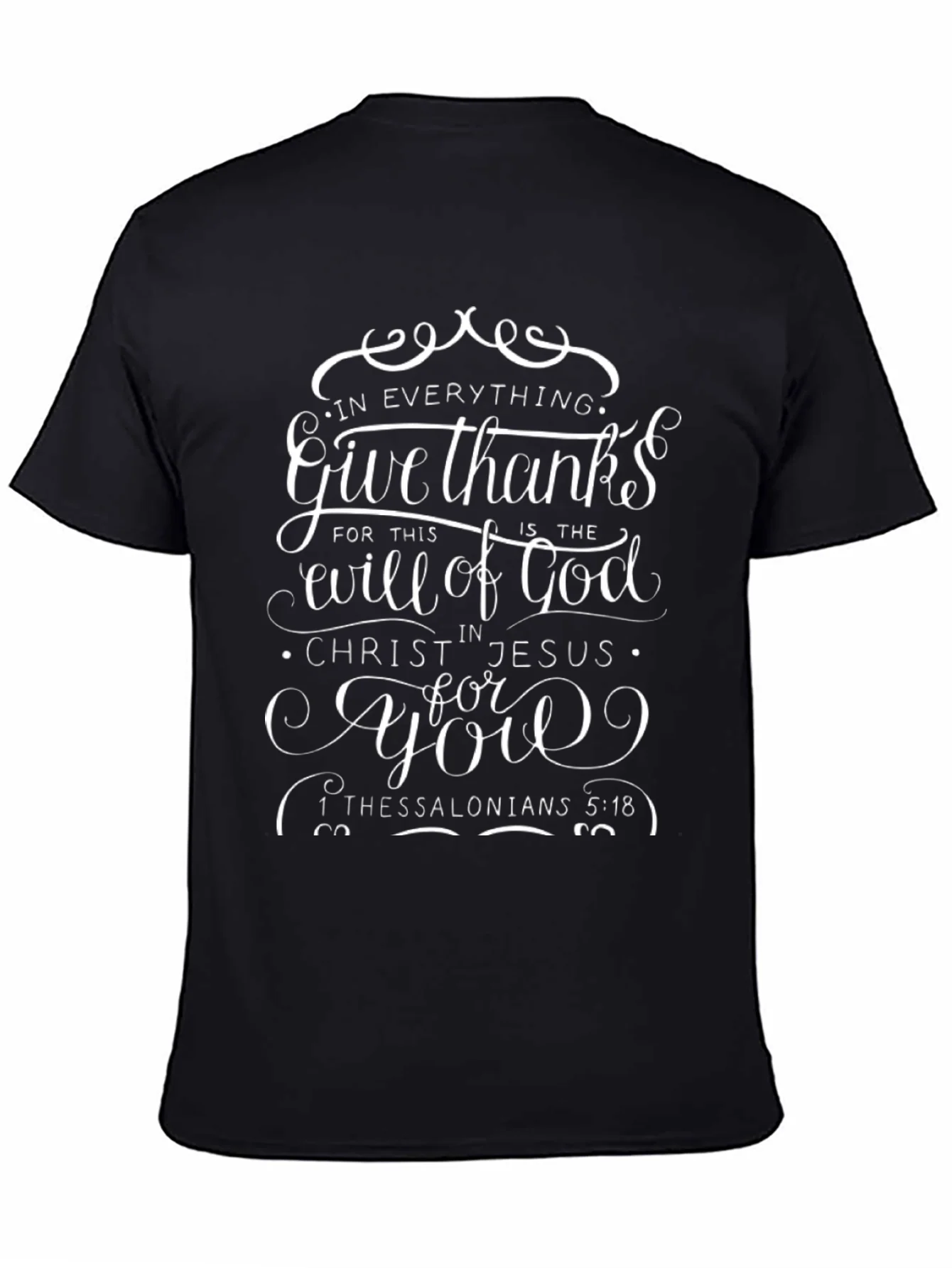 Give Thanks Christian T-Shirt - Religious Scripture Tee