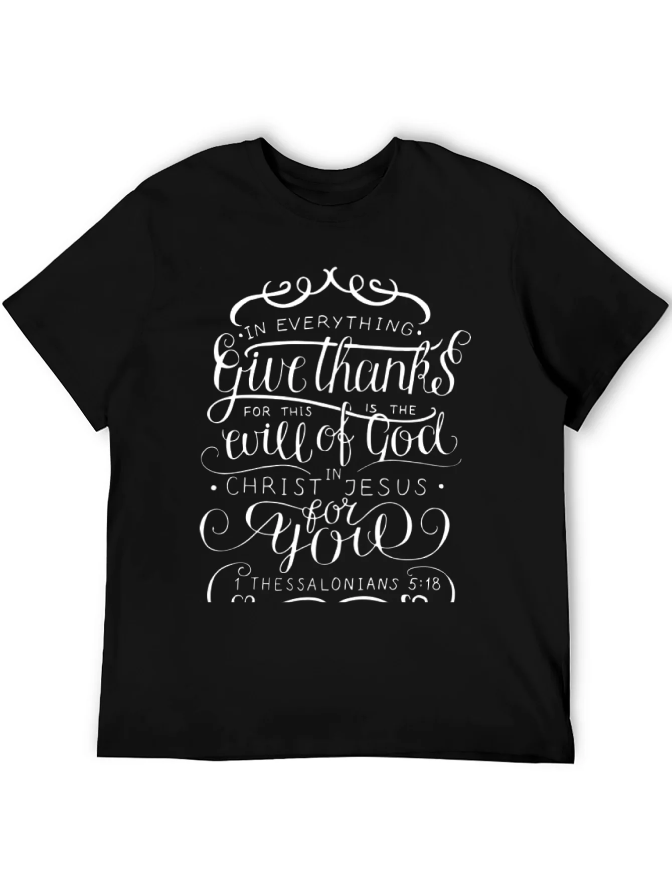 Give Thanks Christian T-Shirt - Religious Scripture Tee