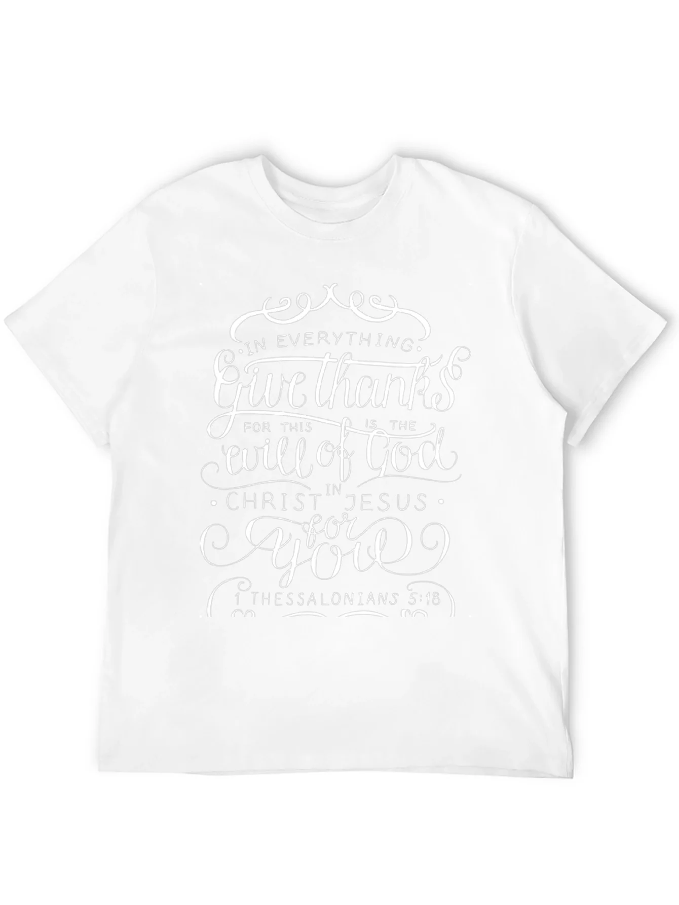 Give Thanks Christian T-Shirt - Religious Scripture Tee