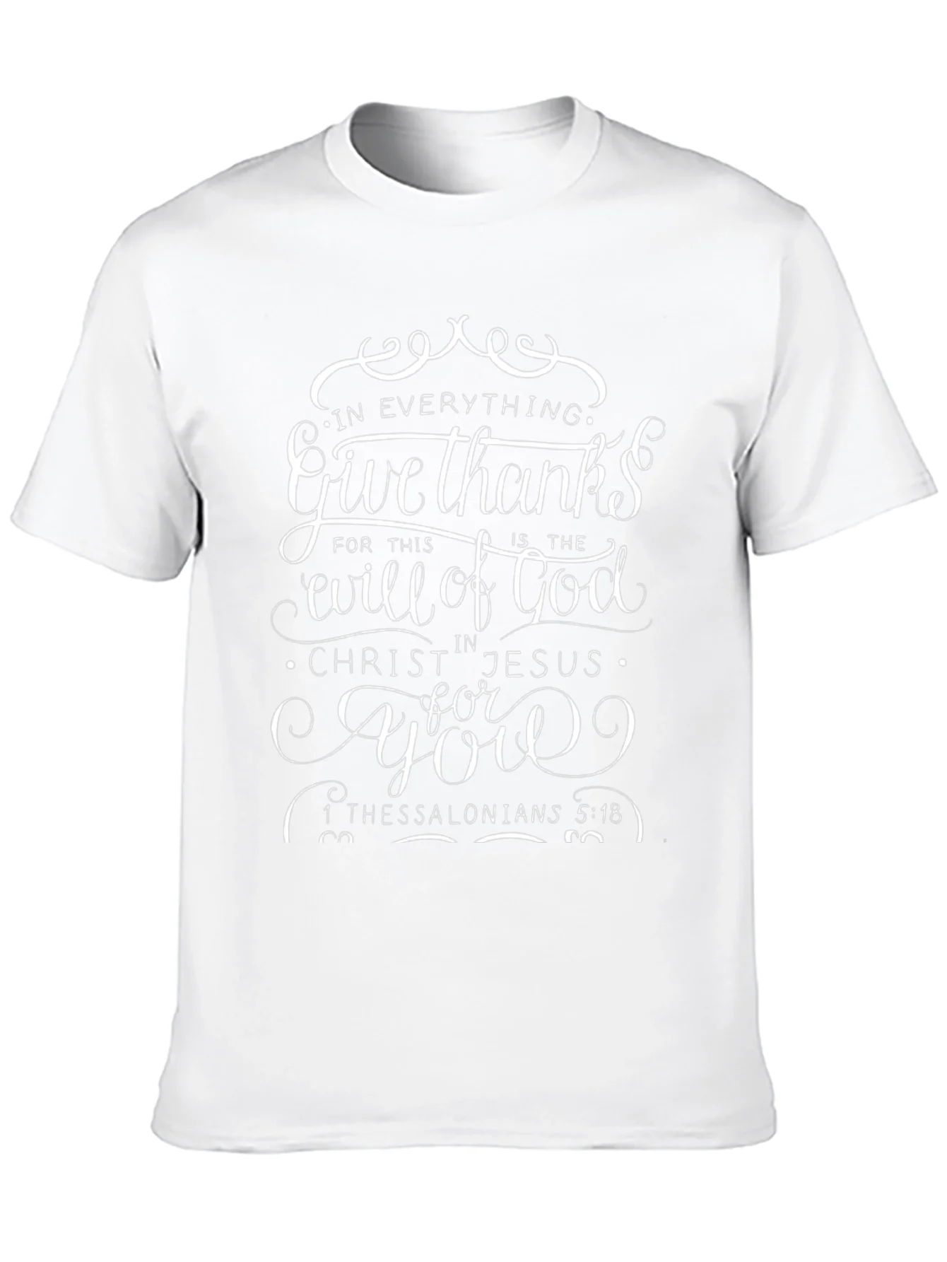 Give Thanks Christian T-Shirt - Religious Scripture Tee