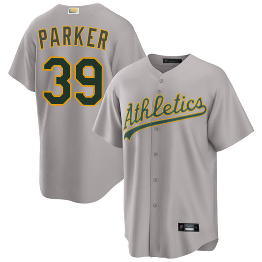 Athletics #39 Dave Parker Player Gray Replica Home Game Baseball Jerseys