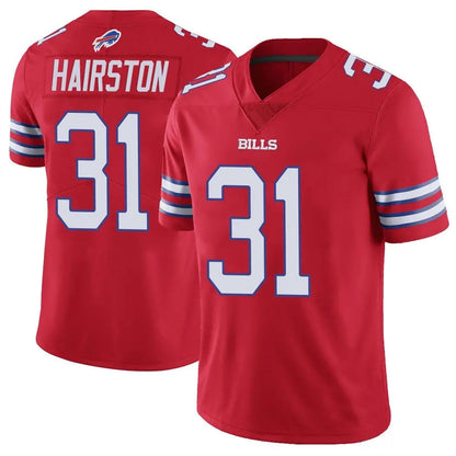 B.Bills #31 Maxwell Hairston Player Vapor F.U.S.E. Limited Red Football Jerseys