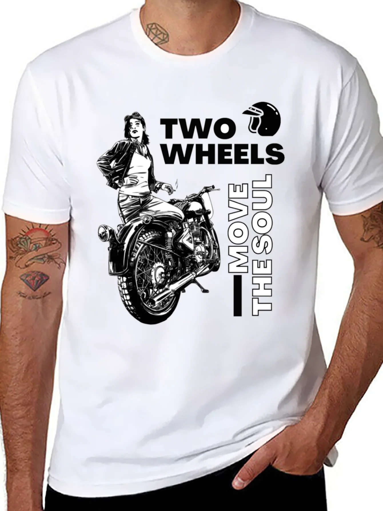 Two Wheels Move The Soul Biker T-Shirt
