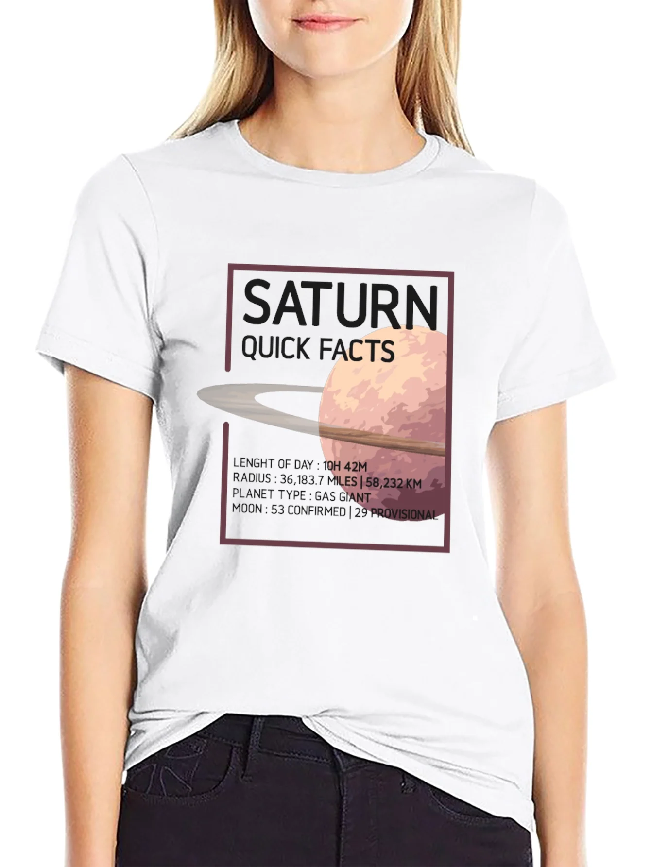 Saturn Quick Facts Graphic T-Shirt