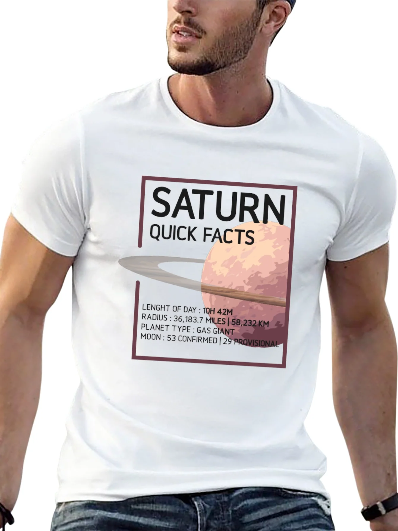 Saturn Quick Facts Graphic T-Shirt
