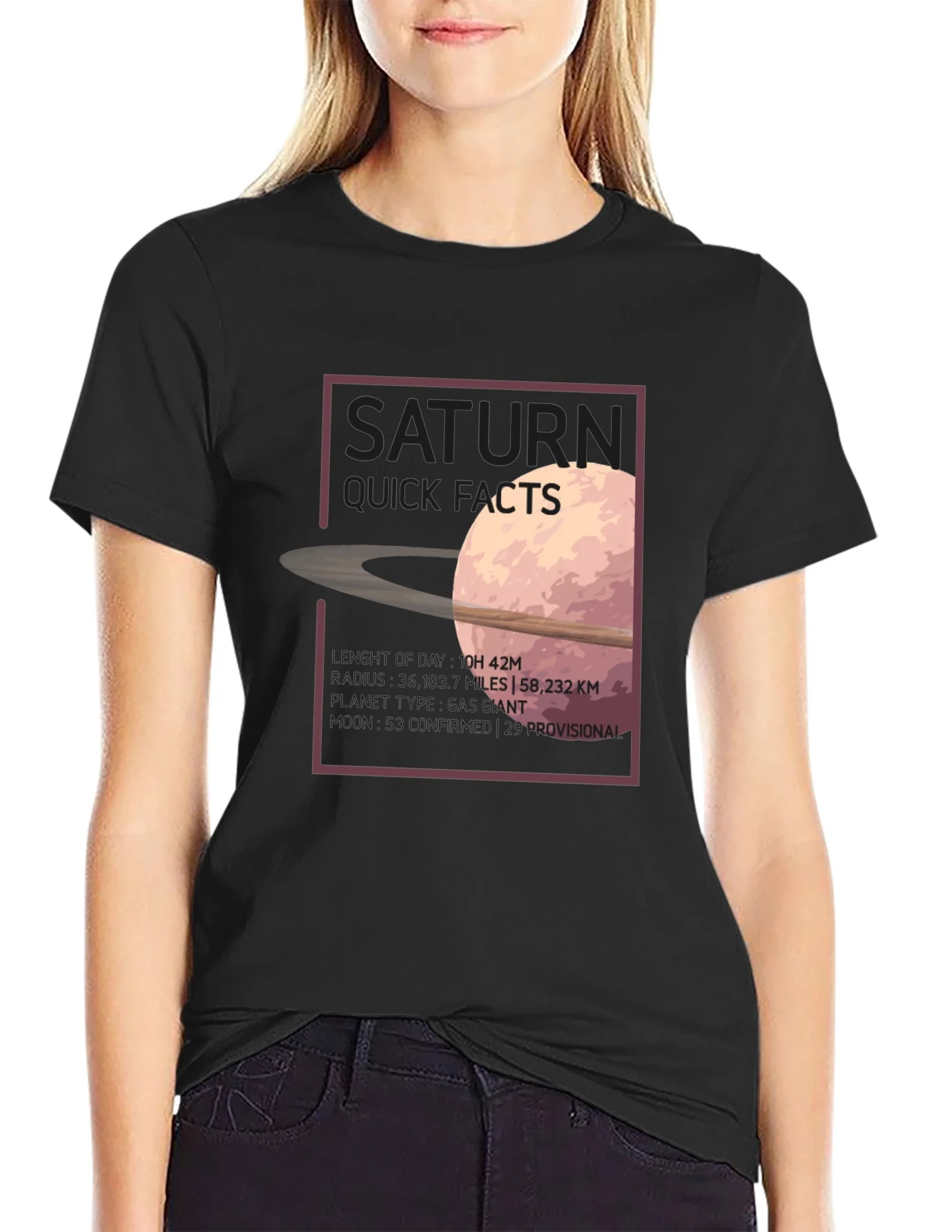 Saturn Quick Facts Graphic T-Shirt