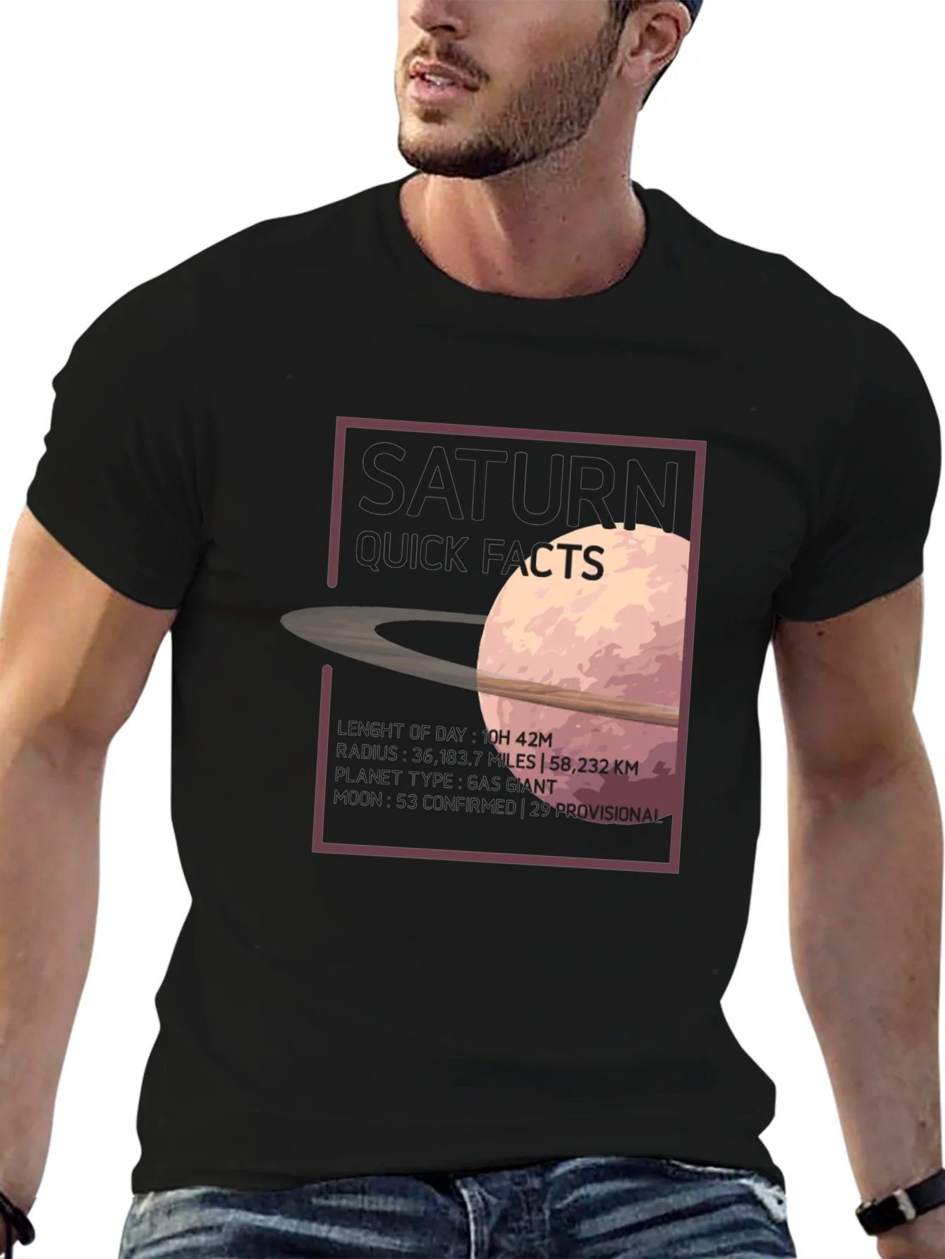 Saturn Quick Facts Graphic T-Shirt