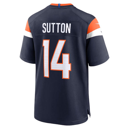 D.Broncos #14 Courtland Sutton Player Navy Home Game Football Jerseys