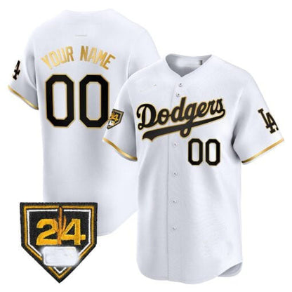 Custom LA.Dodgers Spring Training Patch Vapor Premier Limited Stitched Baseball Jerseys