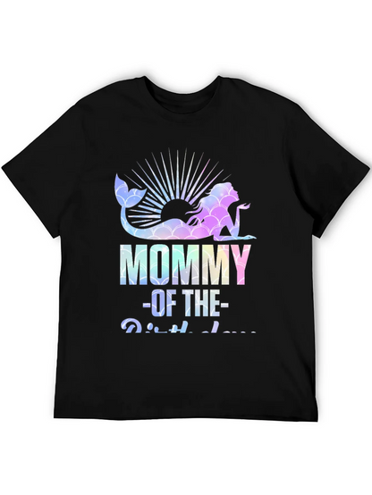 Mommy of the Birthday Mermaid Graphic Tee