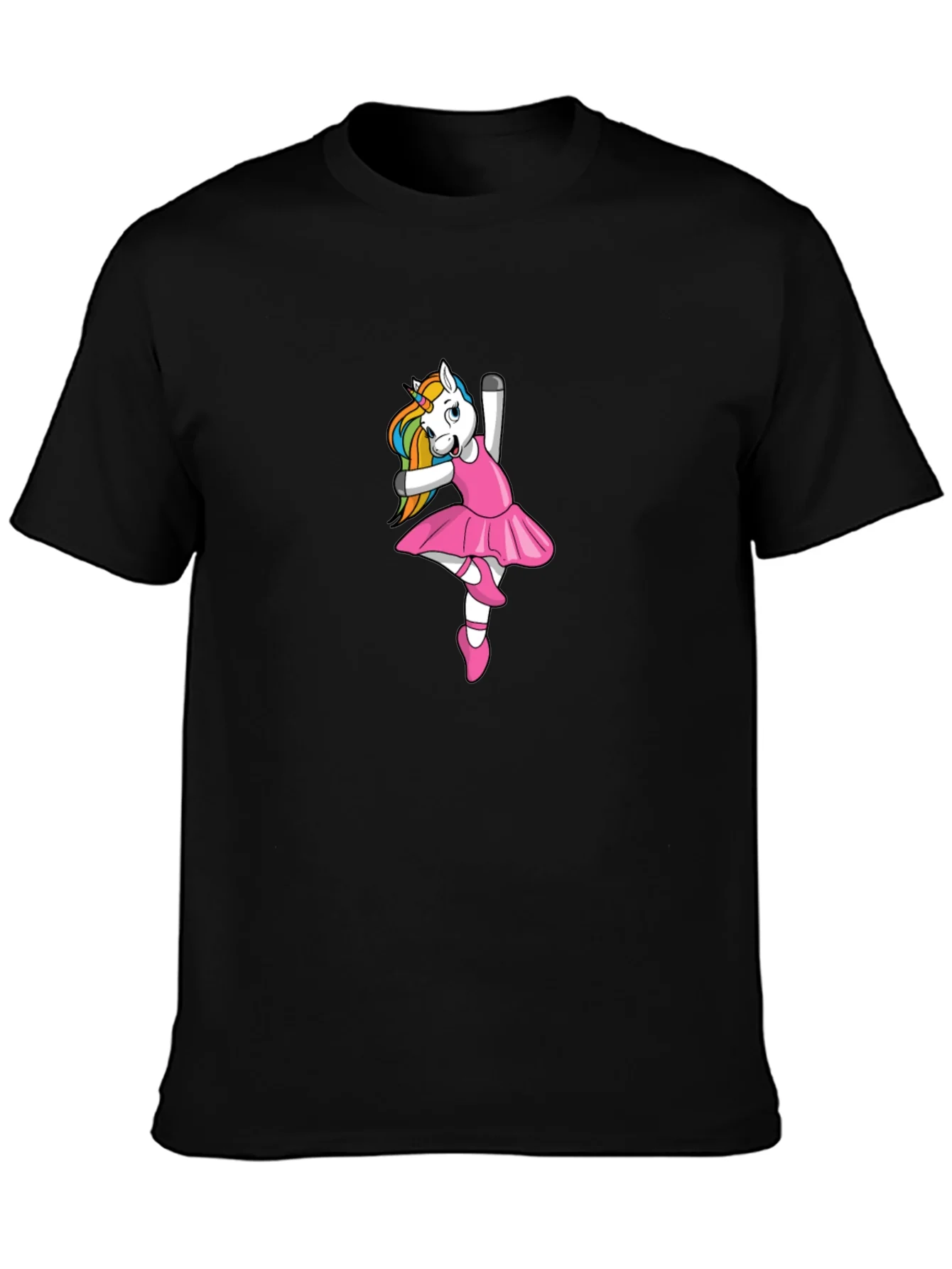 Unicorn Ballerina Black T-Shirt