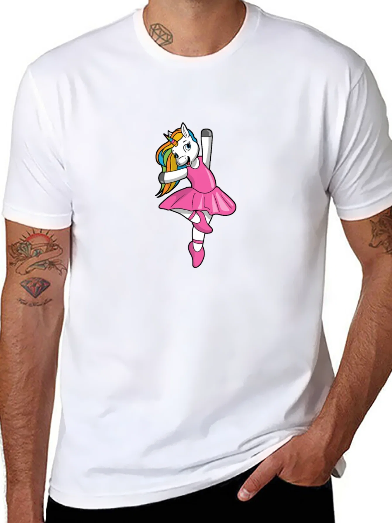 Unicorn Ballerina Black T-Shirt