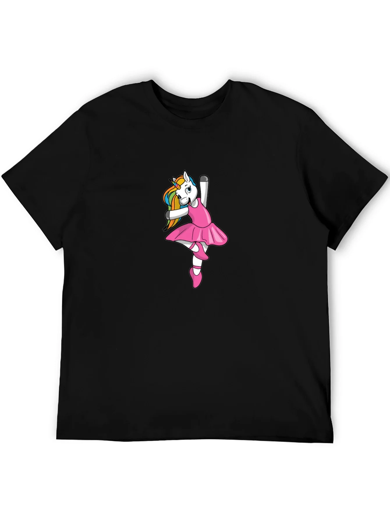 Unicorn Ballerina Black T-Shirt