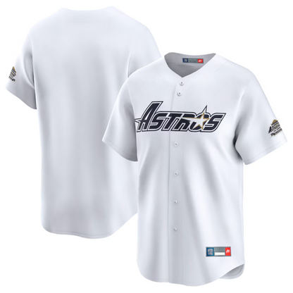H.Astros Blank Player White Throwback Cooperstown Collection Limited Baseball Jerseys