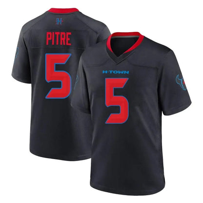 H.Texans #5 Jalen Pitre Player Navy Alternate Home Game Football Jerseys