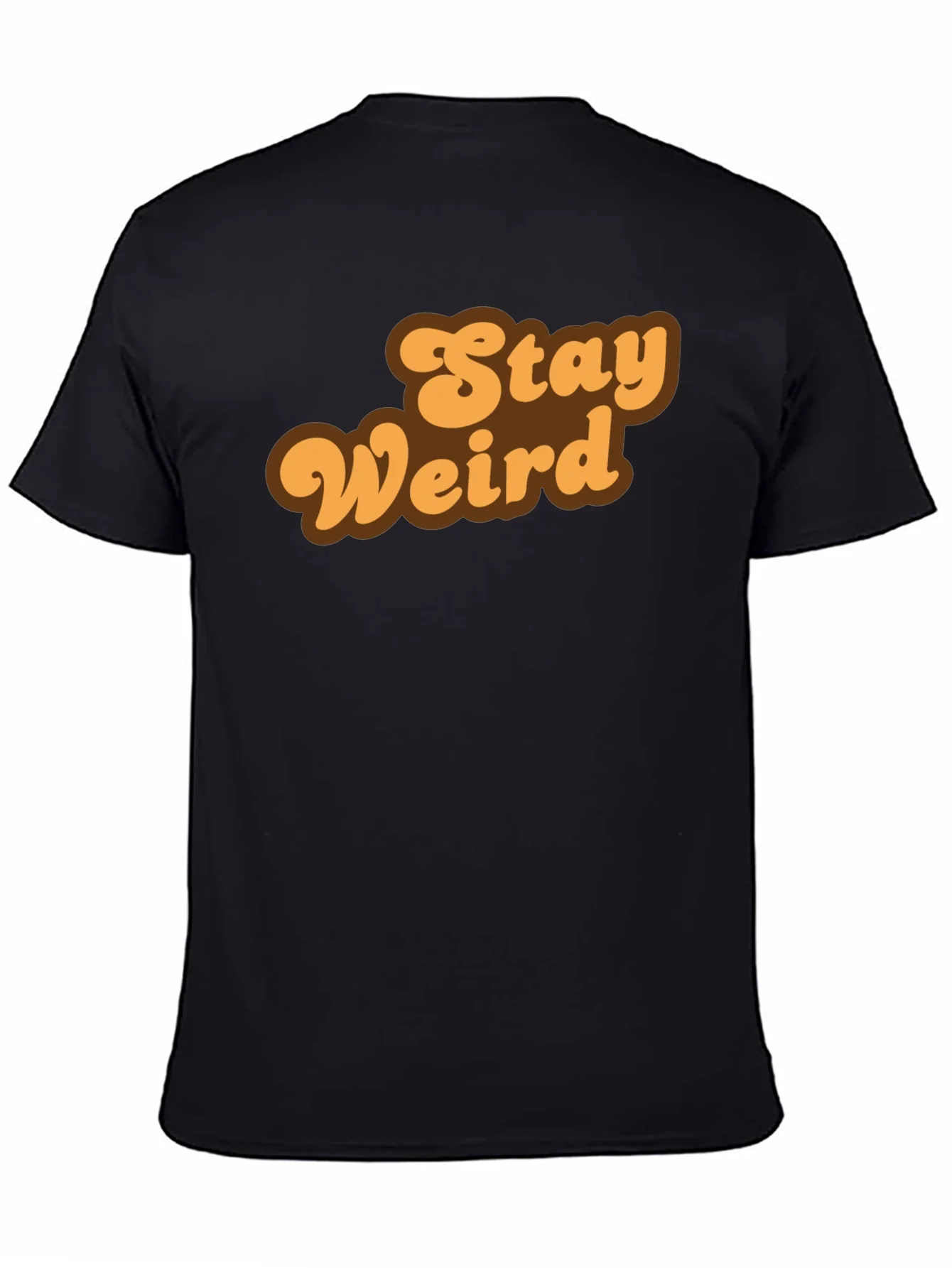 Stay Weird Retro Graphic Tee - Black