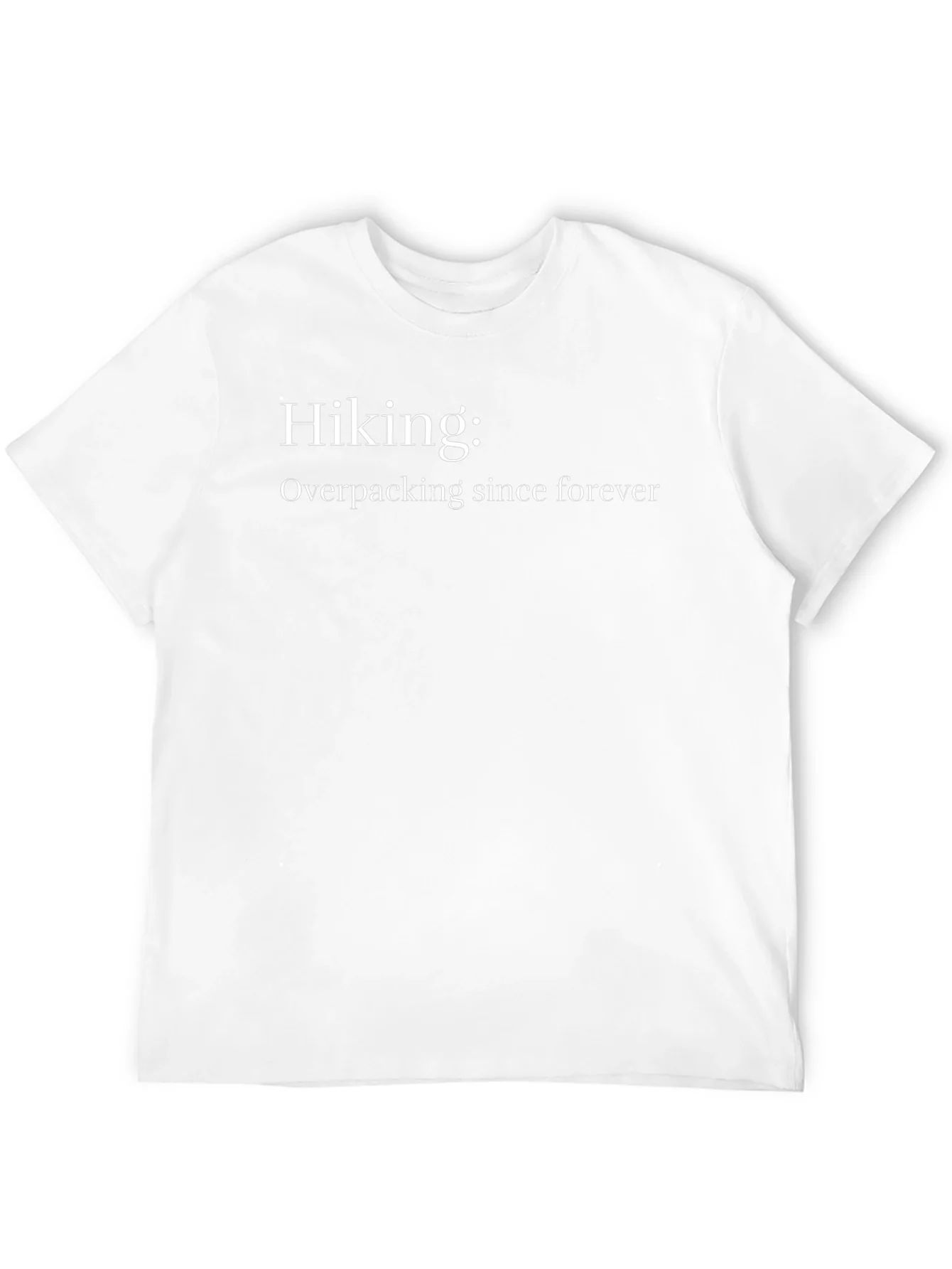 Hiking Overpacking Funny Mens Black T-Shirt