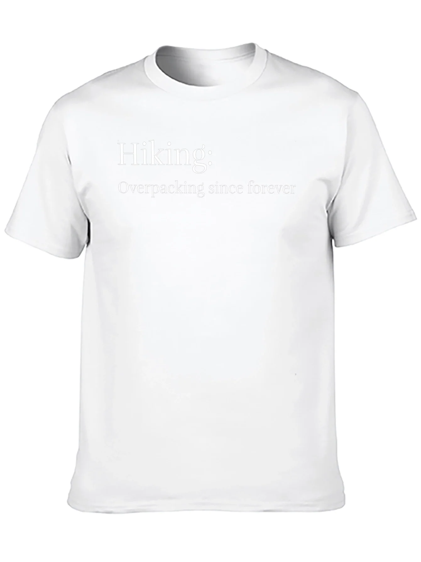 Hiking Overpacking Funny Mens Black T-Shirt