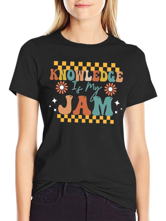 Knowledge Is My Jam Retro T-Shirt