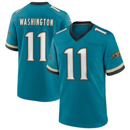 J.Jaguars #11 Parker Washington Player Teal Prowler Throwback Football Jerseys