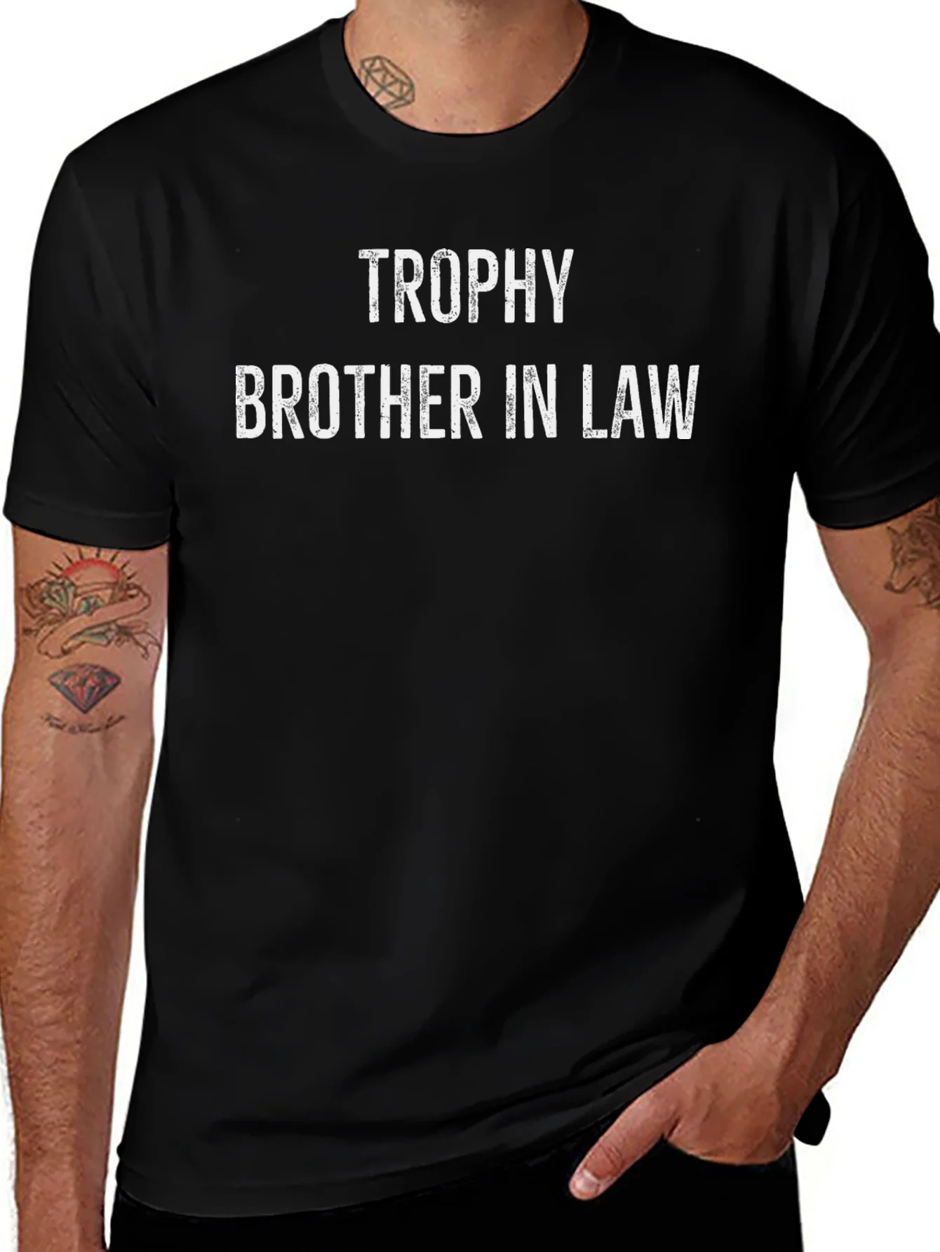 Trophy Brother In Law Graphic Tee - Black