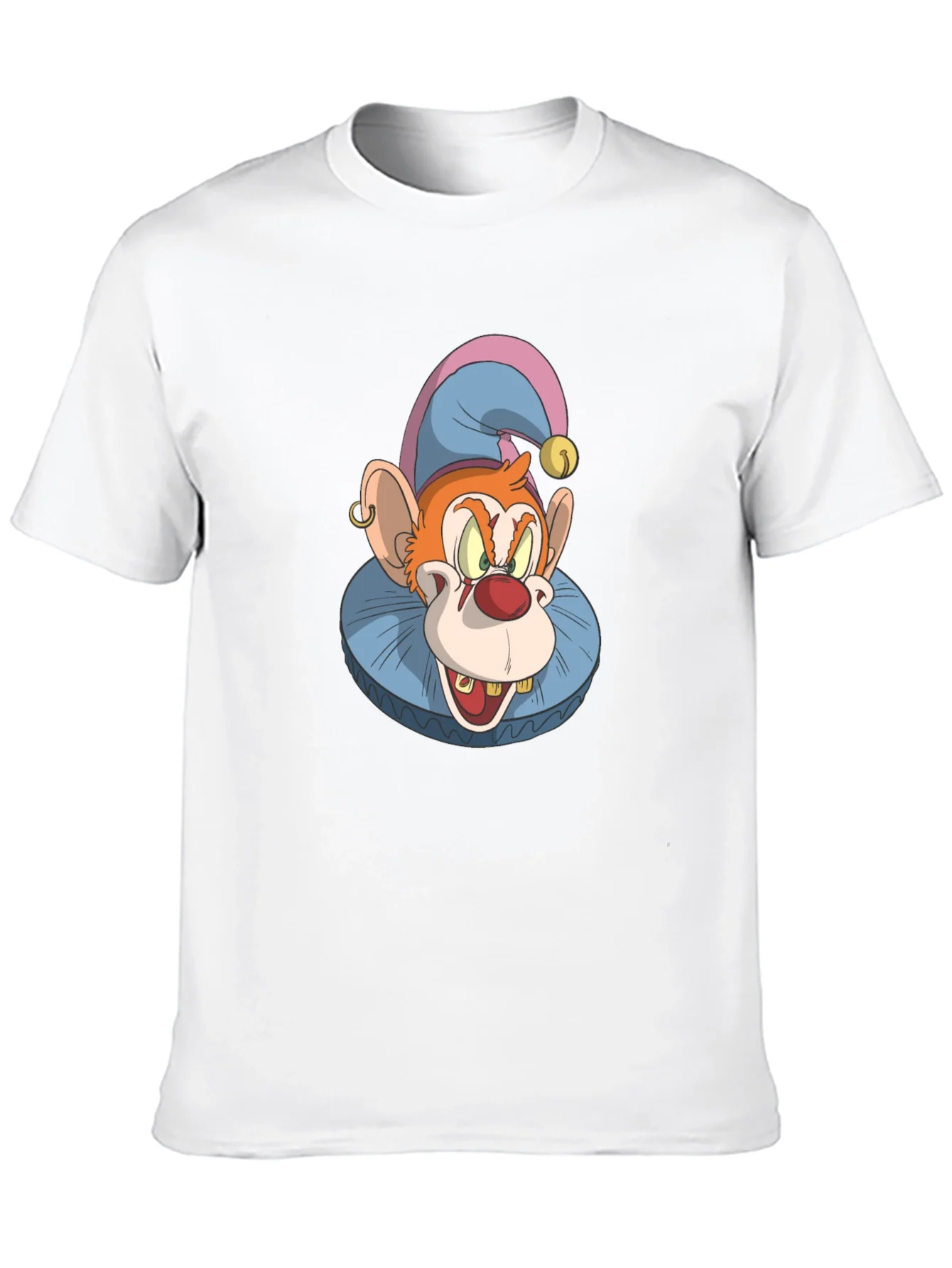 Clown Monkey Graphic Tee - Black Cotton T-Shirt
