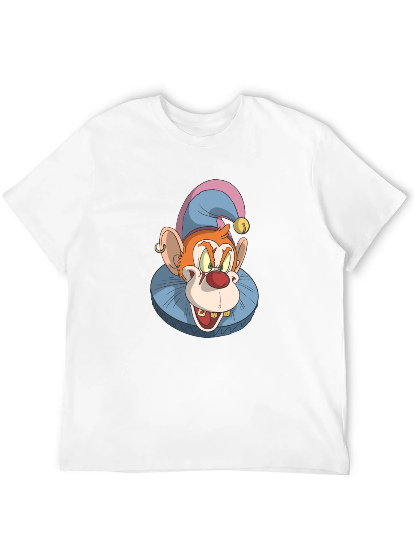 Clown Monkey Graphic Tee - Black Cotton T-Shirt