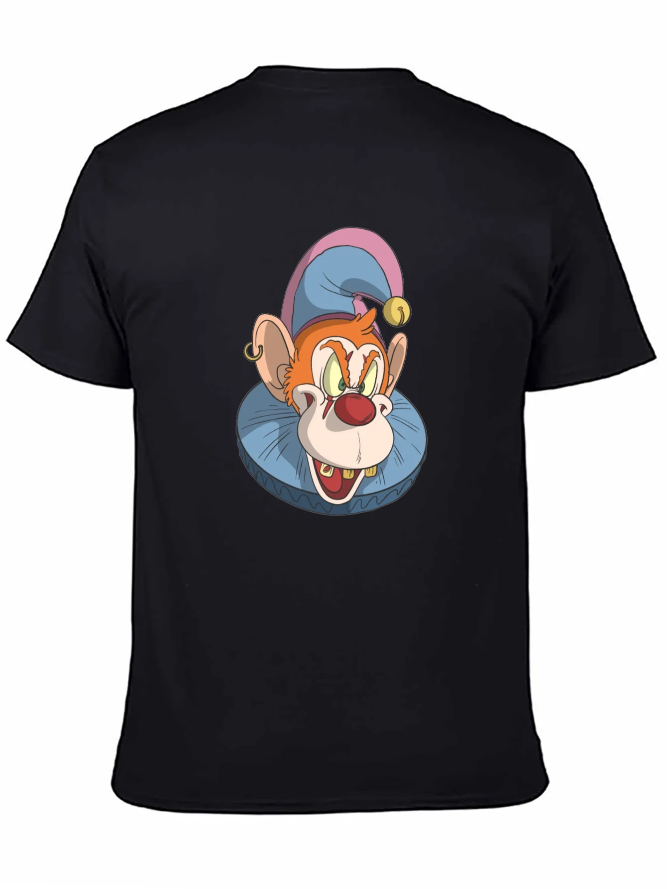 Clown Monkey Graphic Tee - Black Cotton T-Shirt