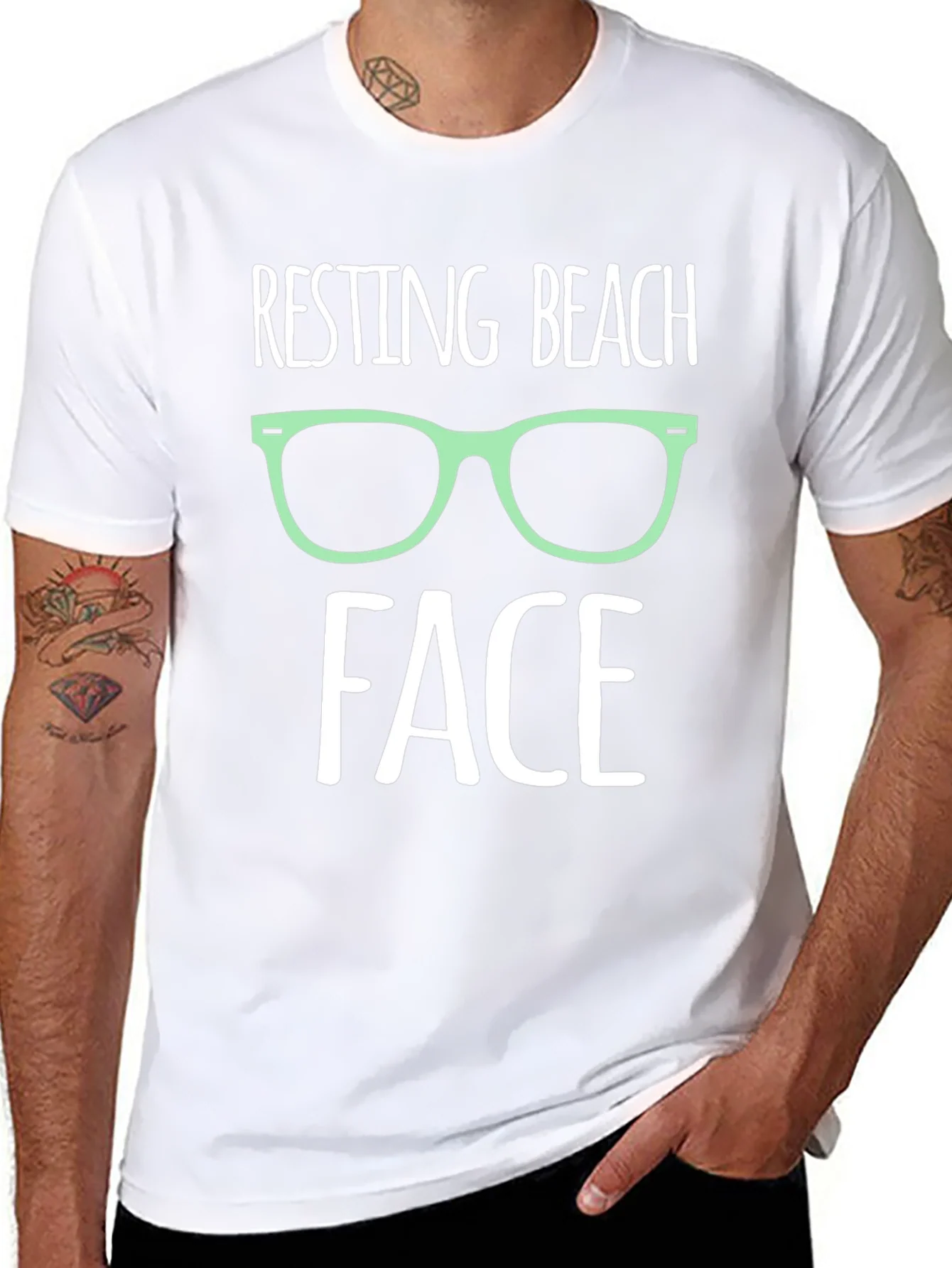 Resting Beach Face Graphic T-Shirt
