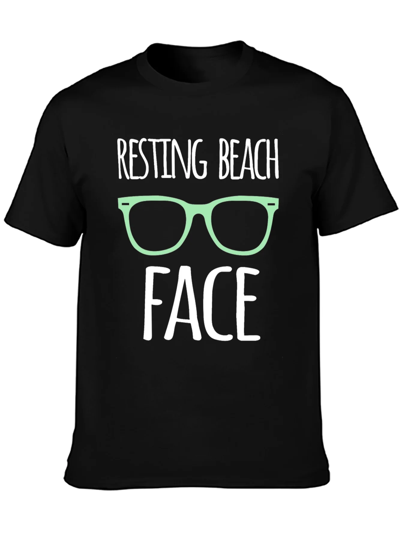 Resting Beach Face Graphic T-Shirt