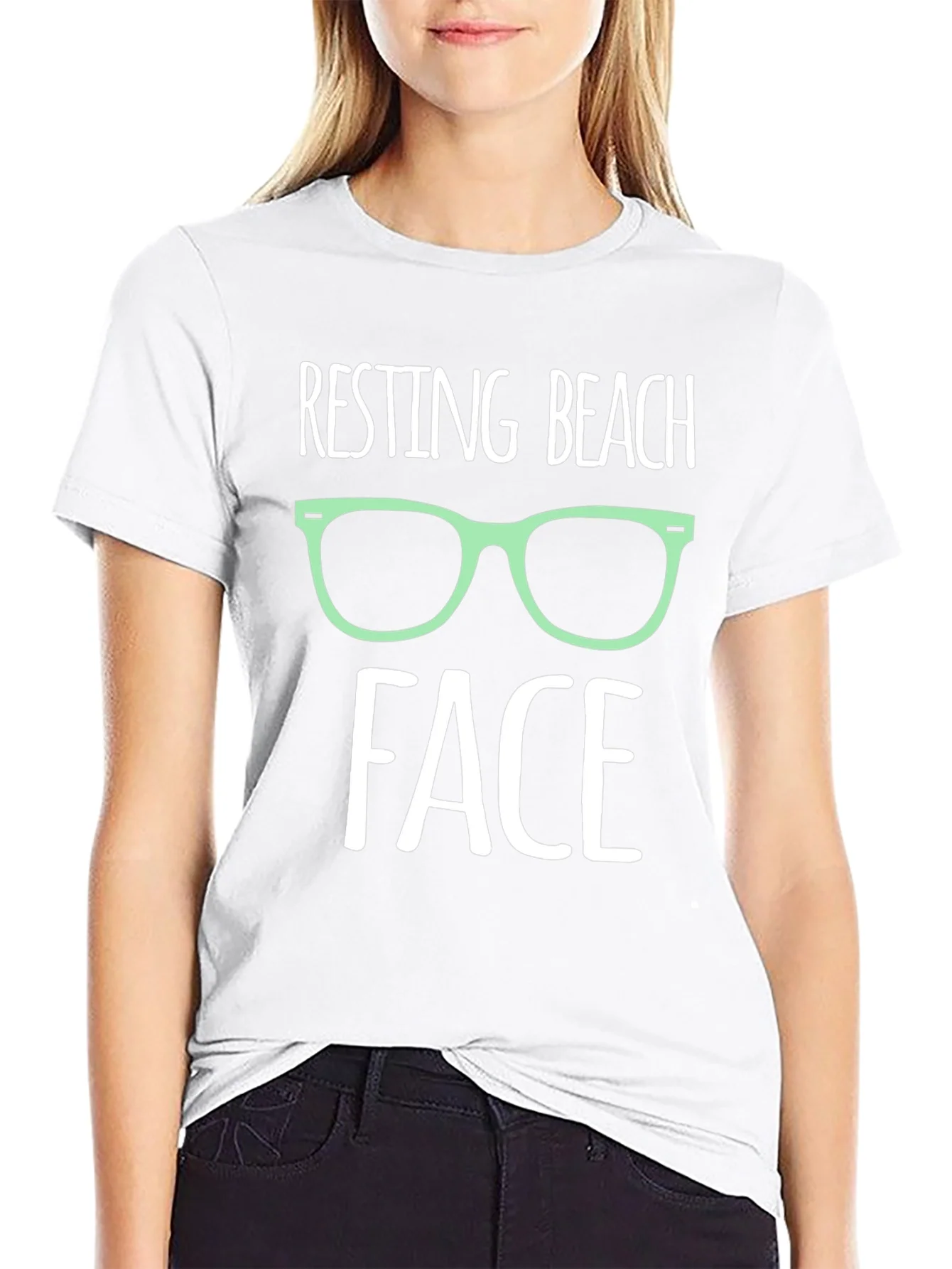 Resting Beach Face Graphic T-Shirt